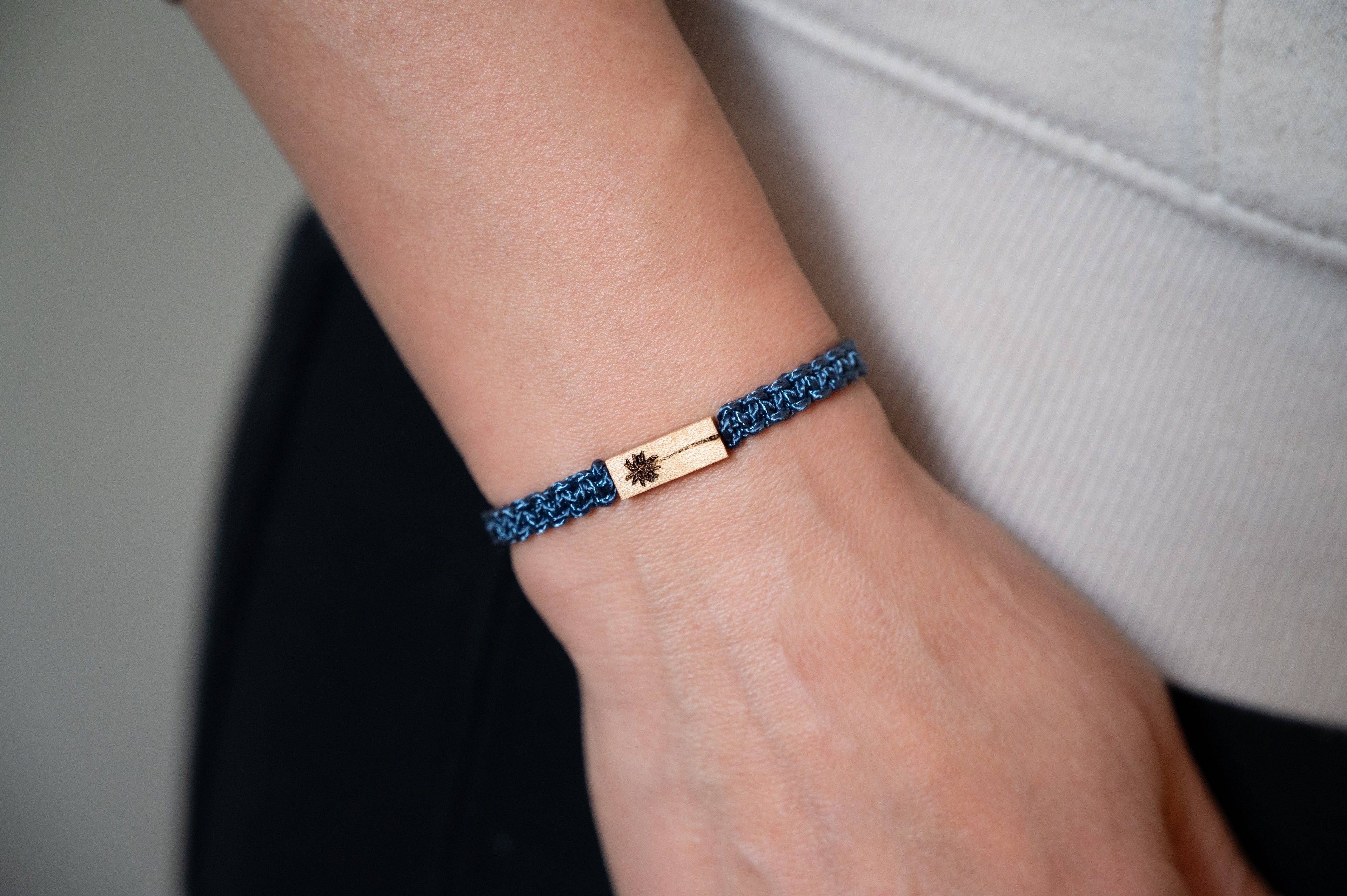 Palm Tree Maple & Macramé Bracelet