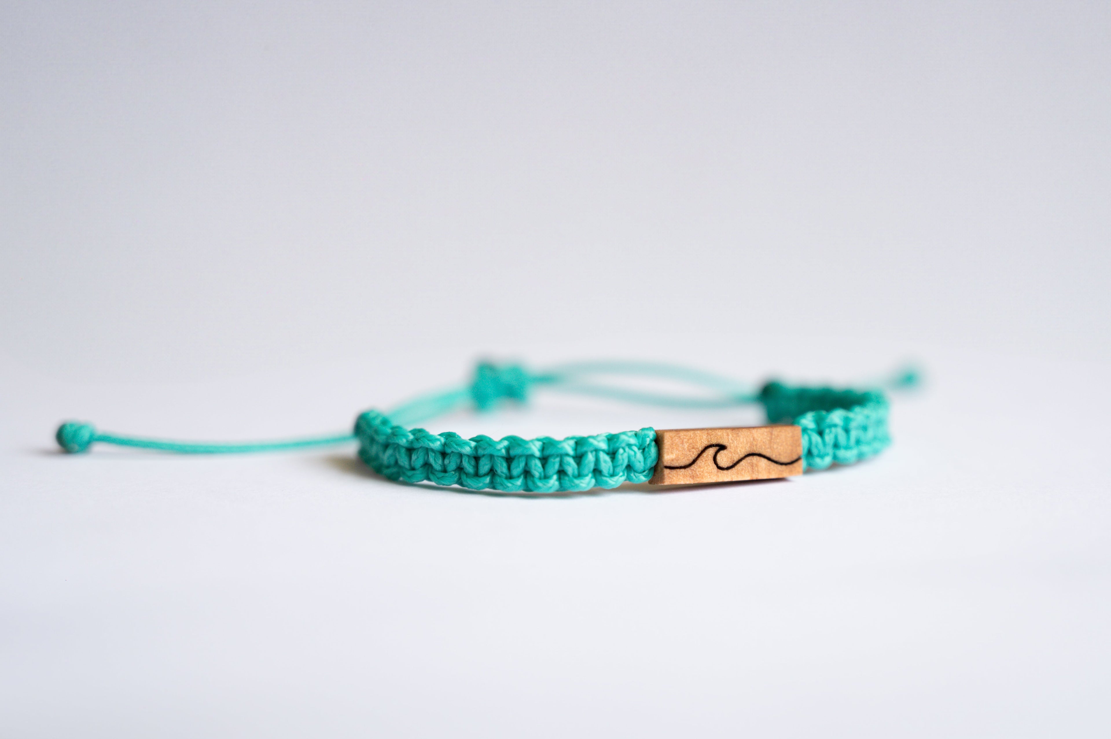 Ocean Wave Maple & Macramé Bracelet