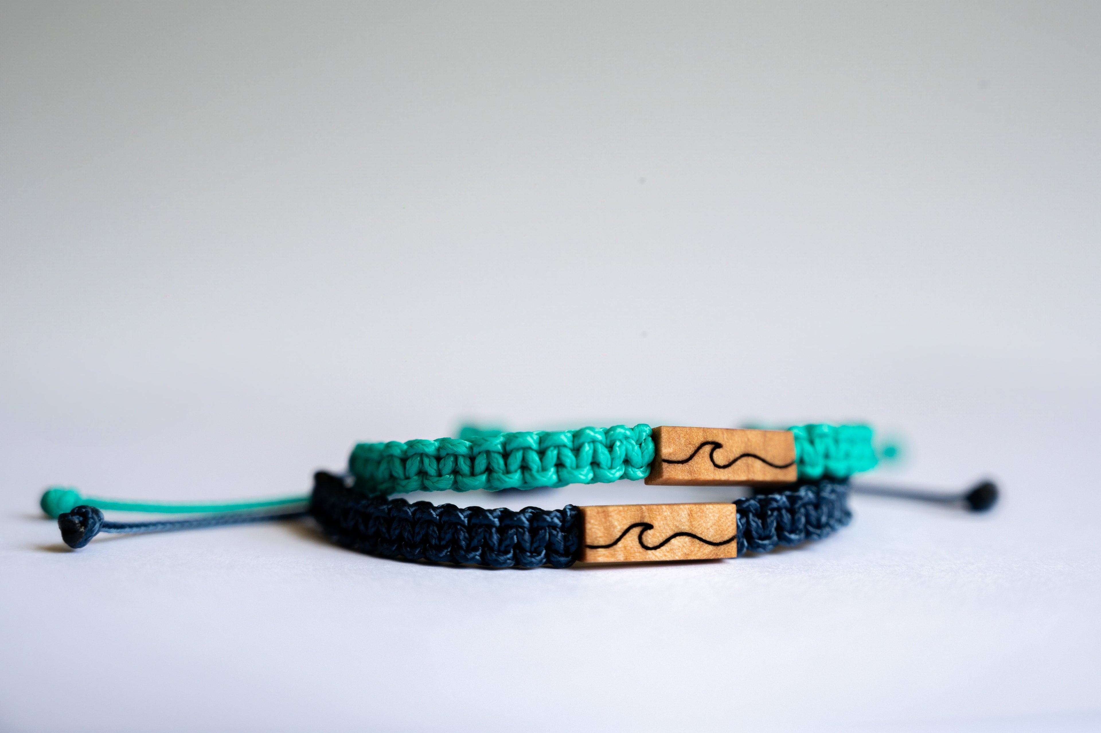 Ocean Wave Maple & Macramé Bracelet
