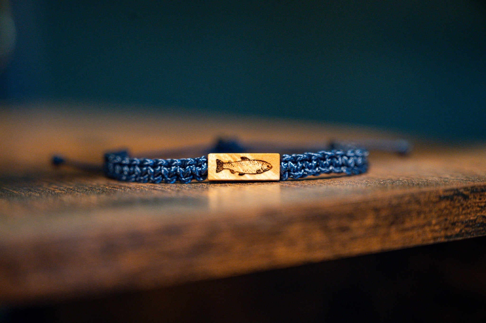 Trout Maple & Macramé Bracelet