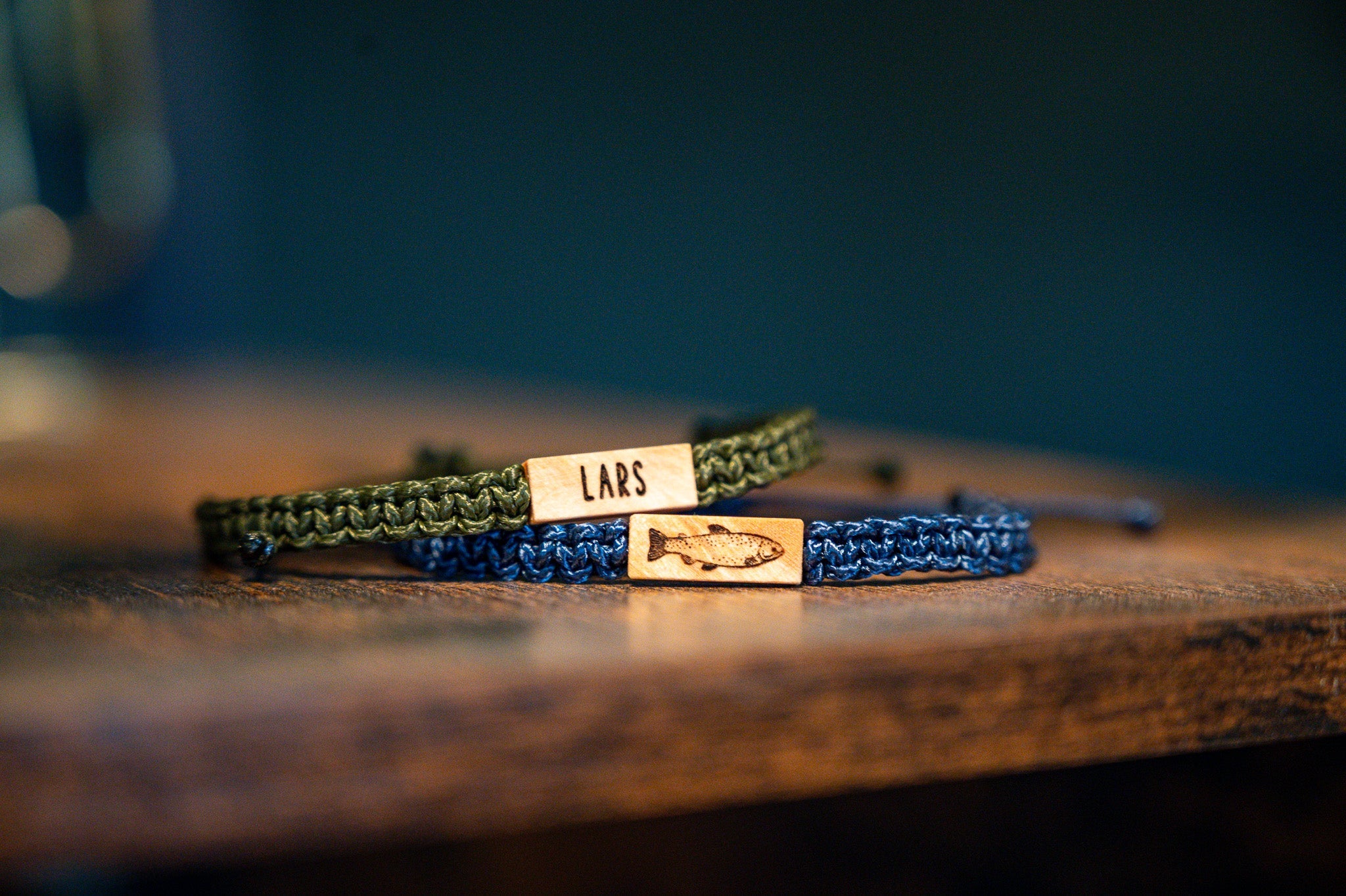 Trout Maple & Macramé Bracelet