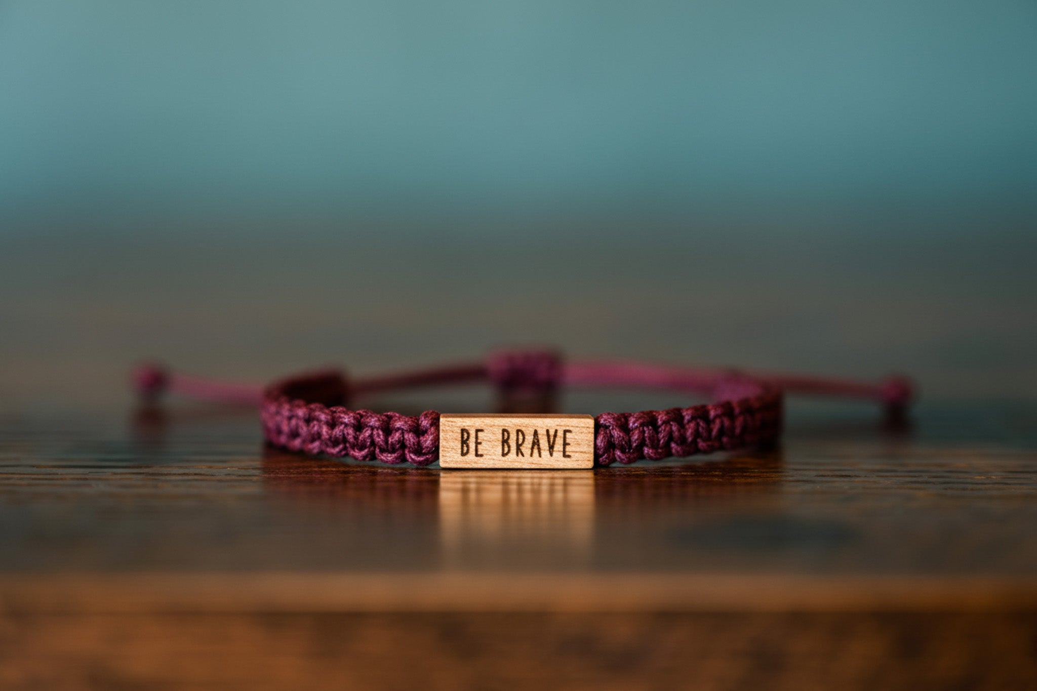 BE BRAVE Maple & Macramé Bracelet
