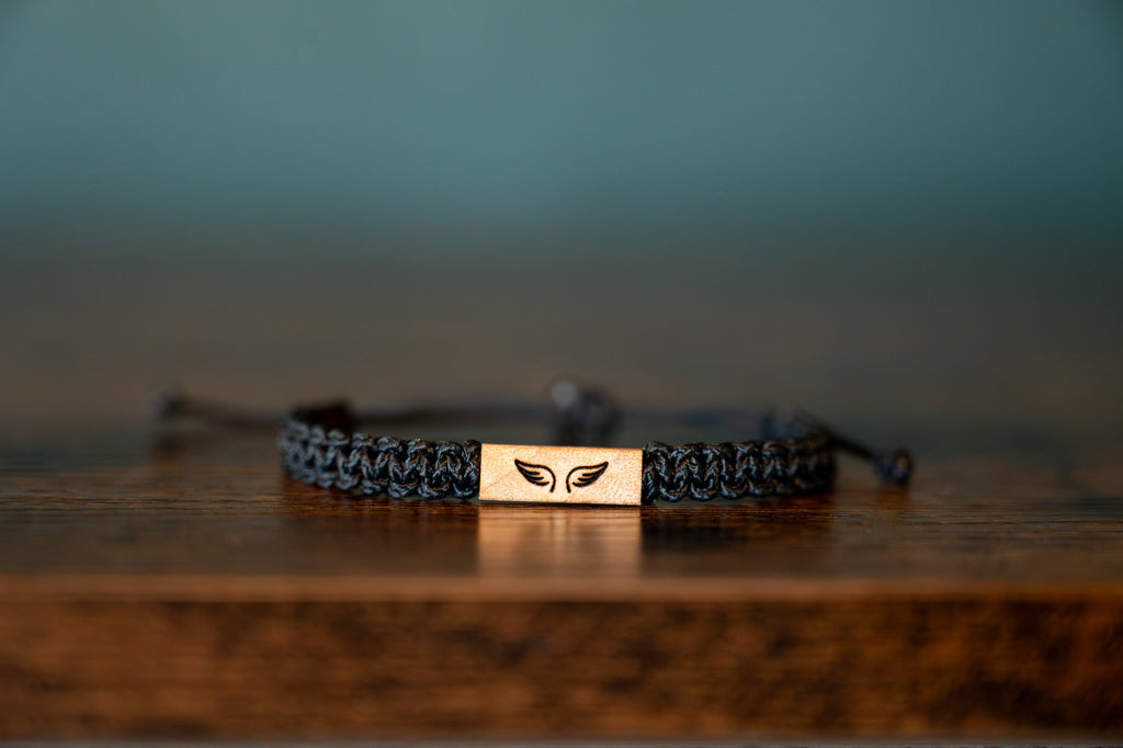 Remembrance Wood & Macramé Bracelet