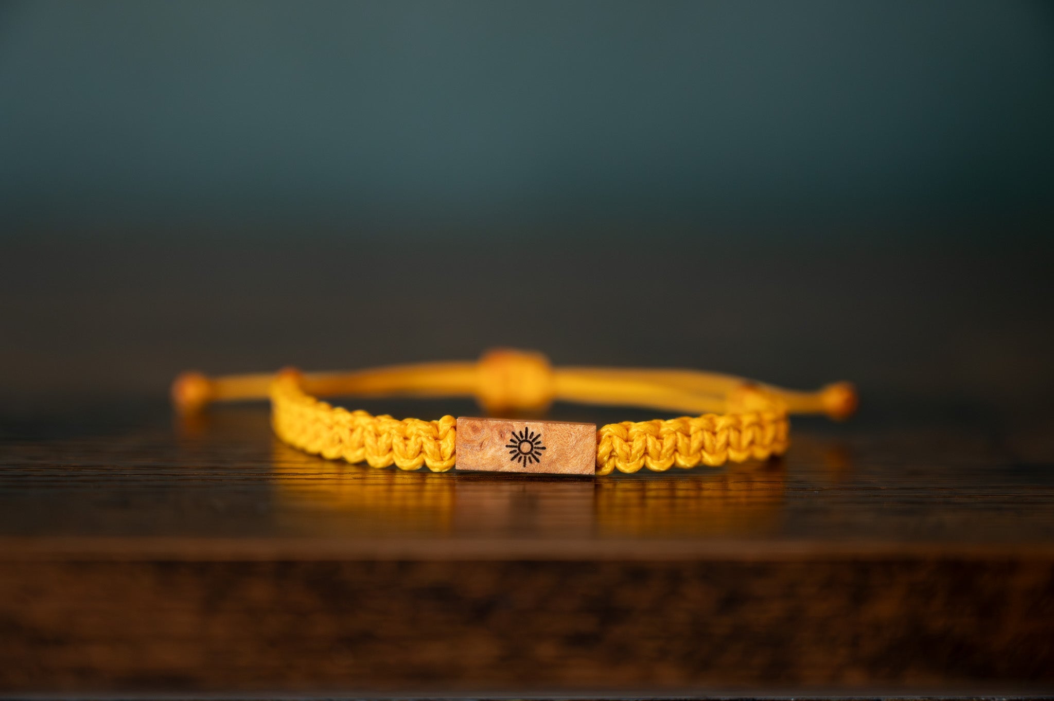 Sun Wood & Macramé Bracelet