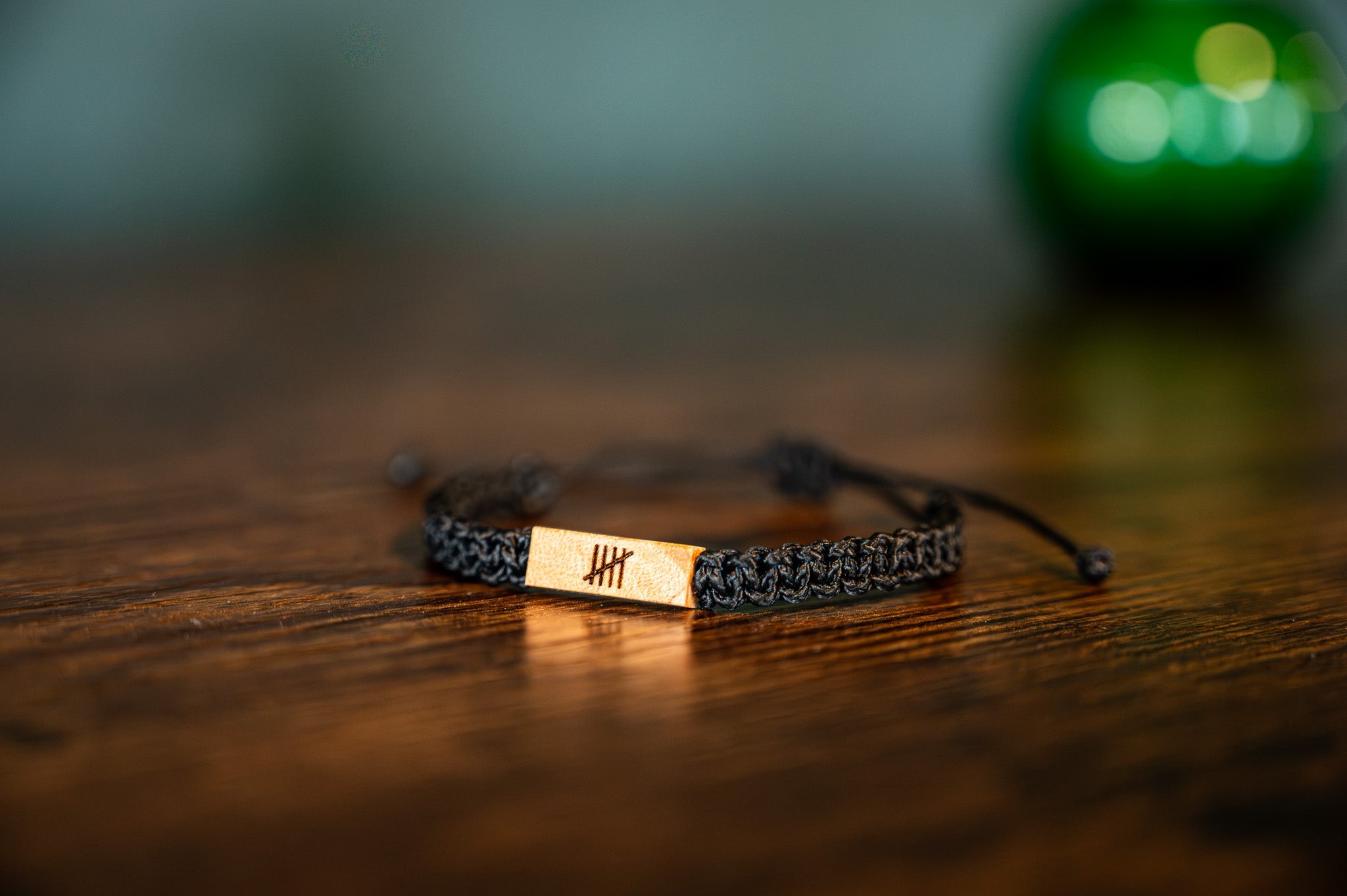 5th Anniversary Maple & Macrame Bracelet