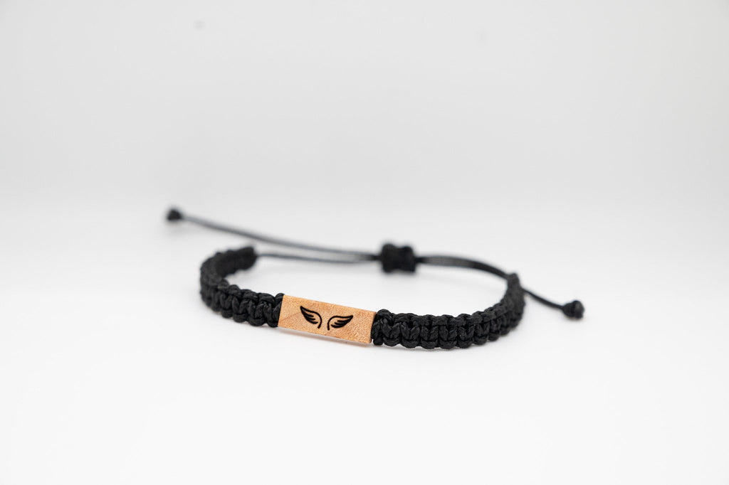 Remembrance Wood & Macramé Bracelet