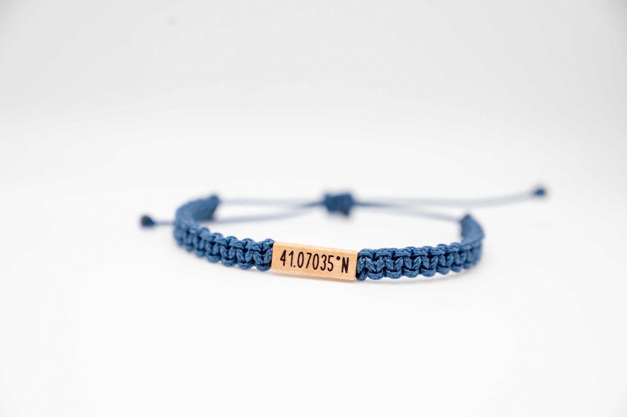 Coordinates Wood & Macramé Bracelet