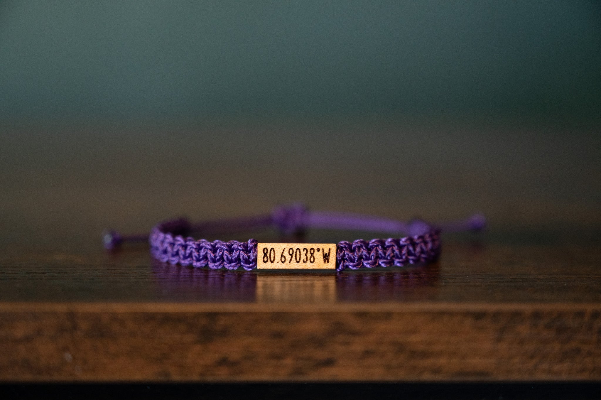 Coordinates Wood & Macramé Bracelet