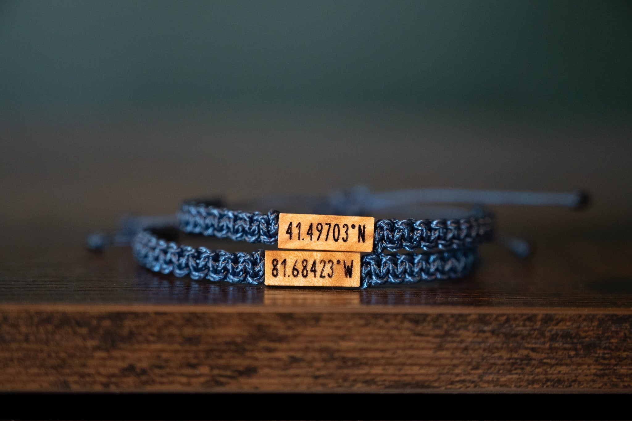 Coordinates Wood & Macramé Bracelet