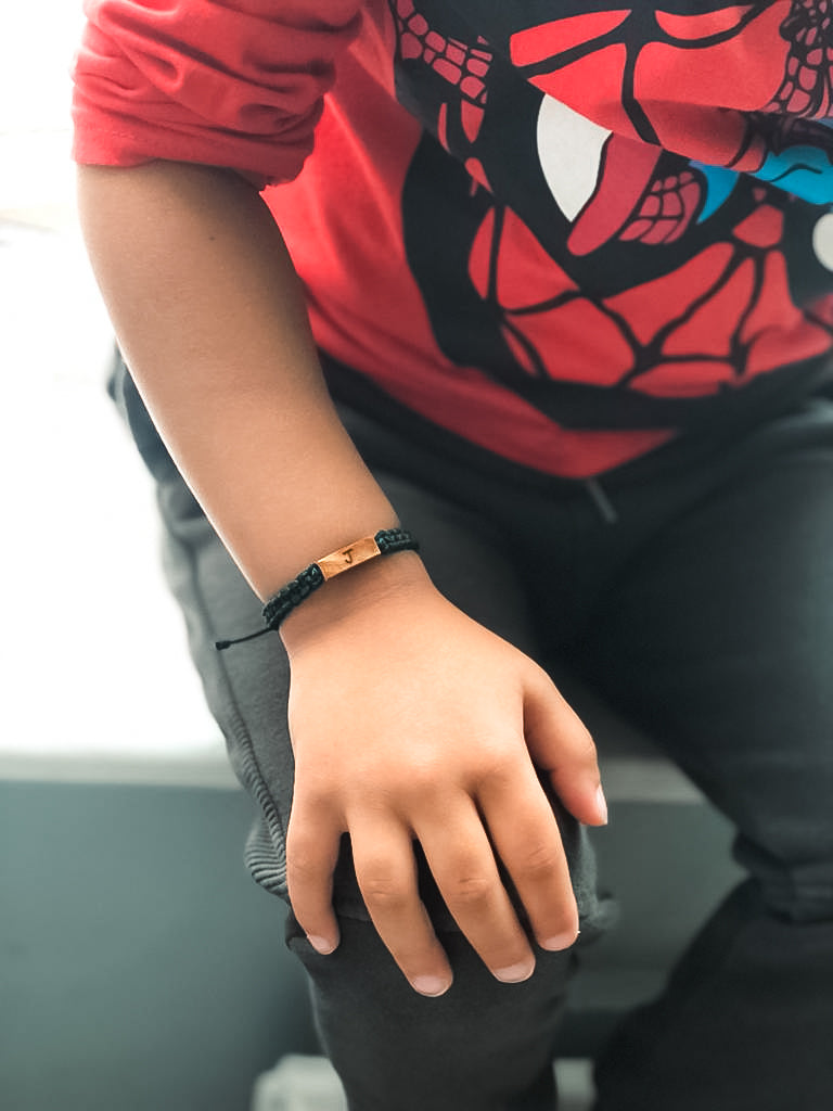 Children's Personalizable Wood & Macramé Bracelet