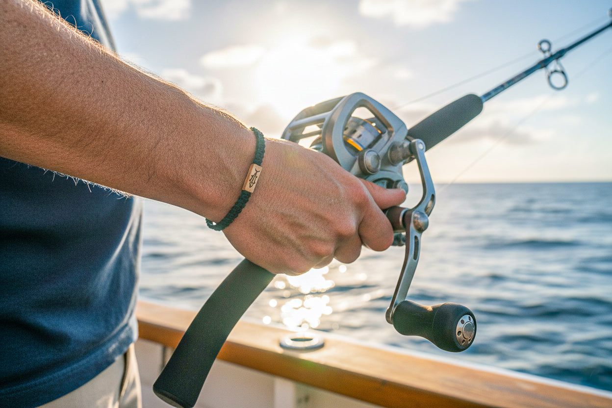 Tuna Fish Wood & Macramé Bracelet